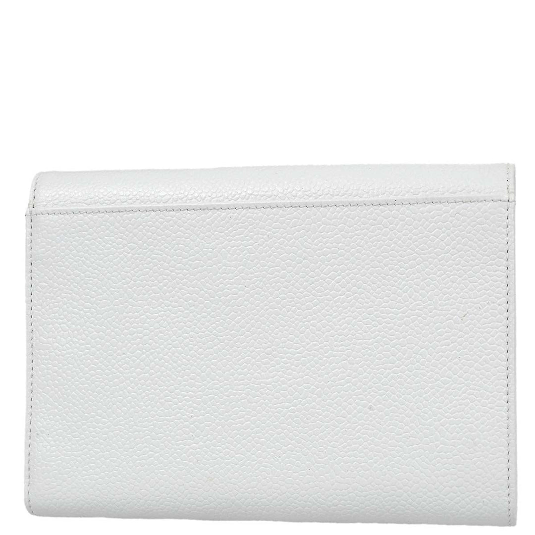 Top Quality Chanel White Caviar Wallet Purse