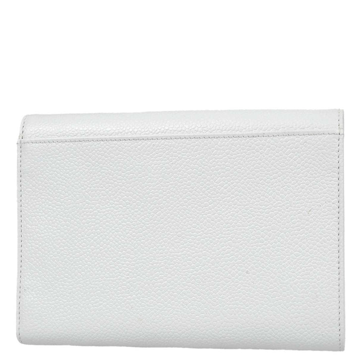 Top Quality Chanel White Caviar Wallet Purse