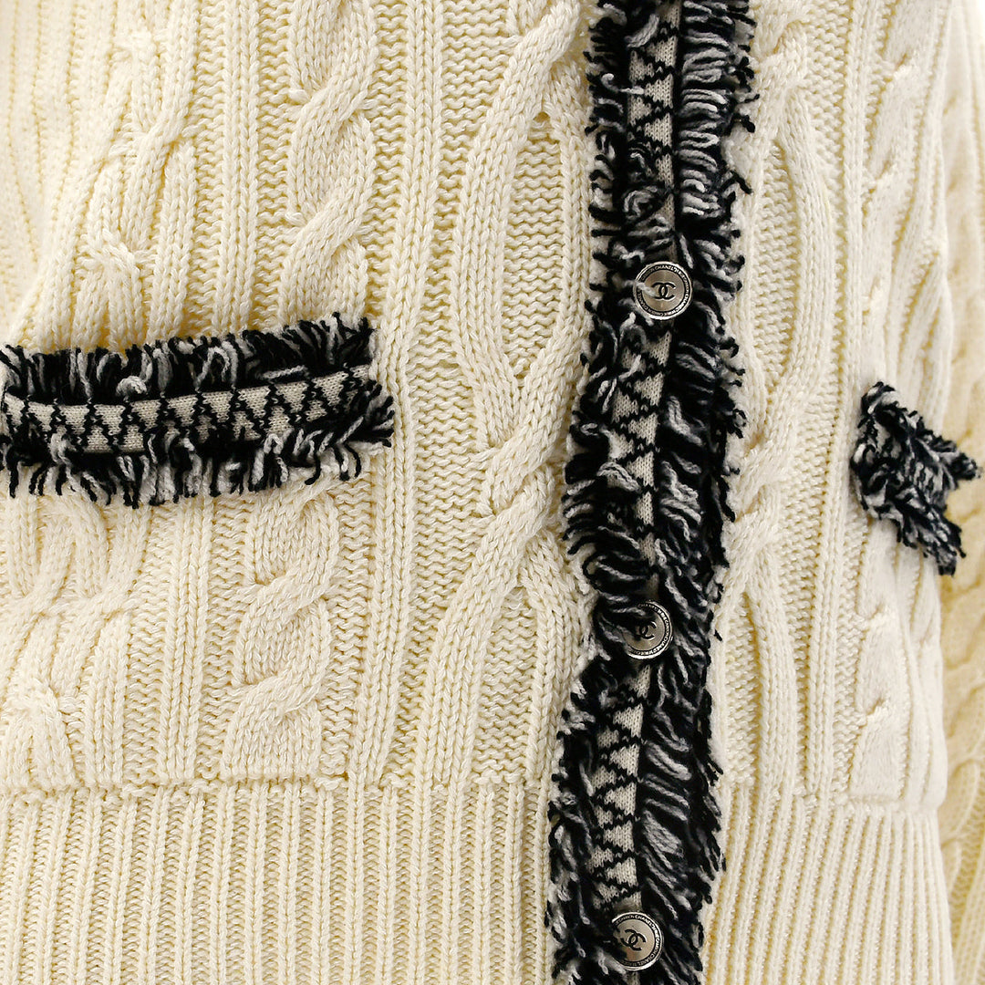 Top Quality Chanel Cardigan Ivory 05C #38