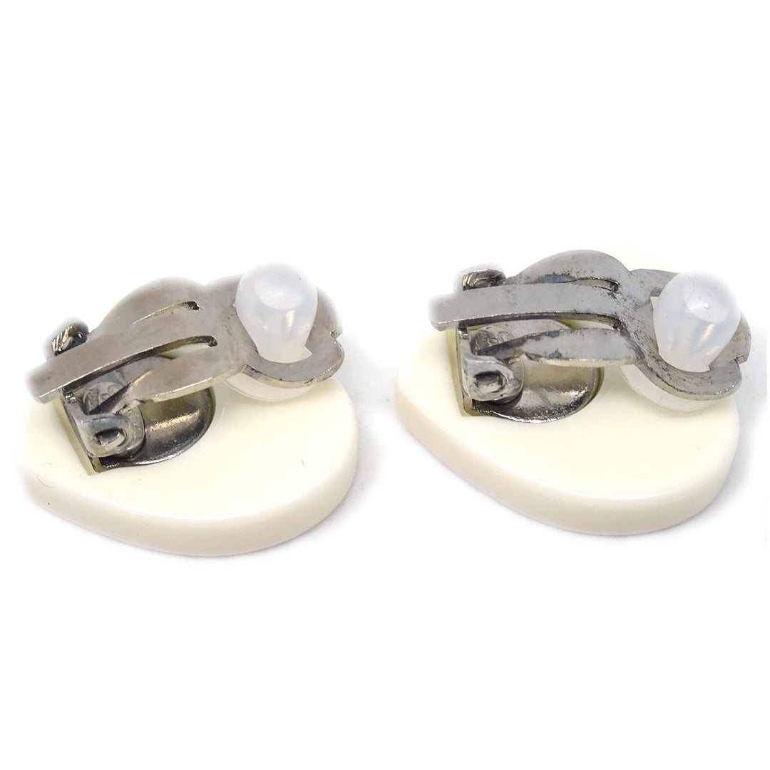 Top Quality Chanel Earrings Clip-On White 04C