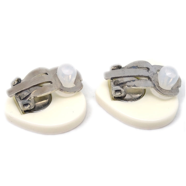 Top Quality Chanel Earrings Clip-On White 04C