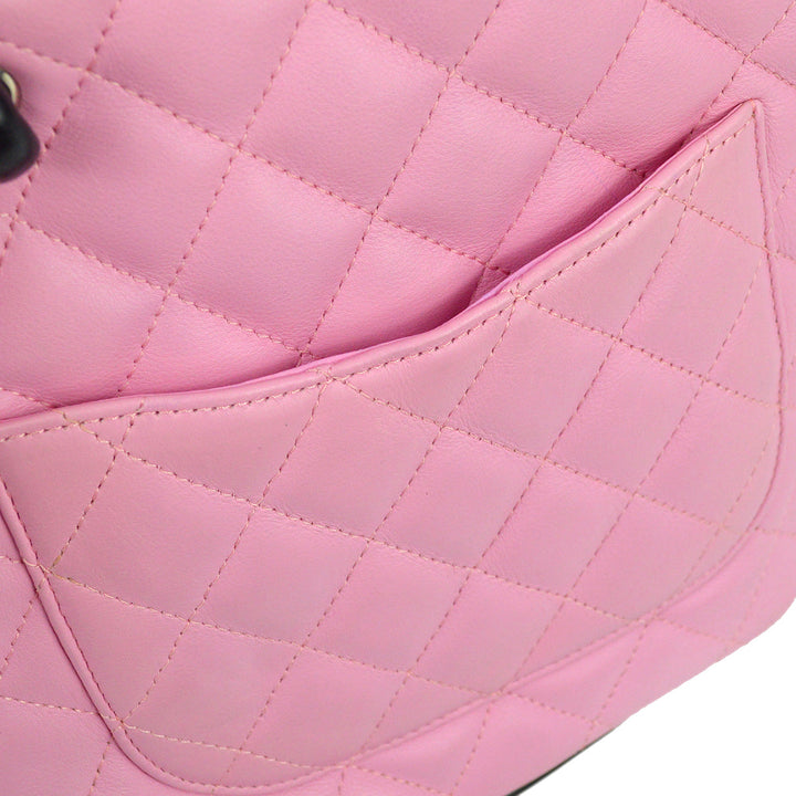 Top Quality Chanel Pink Calfskin Cambon Ligne Tote Handbag