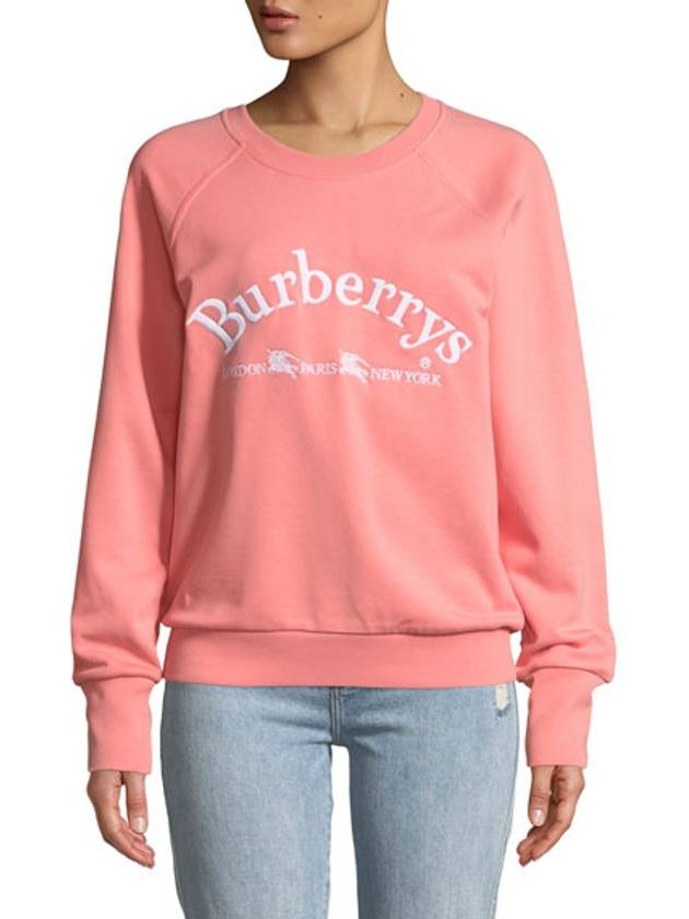 Burberry Embroidered Logo sweatshirt pink