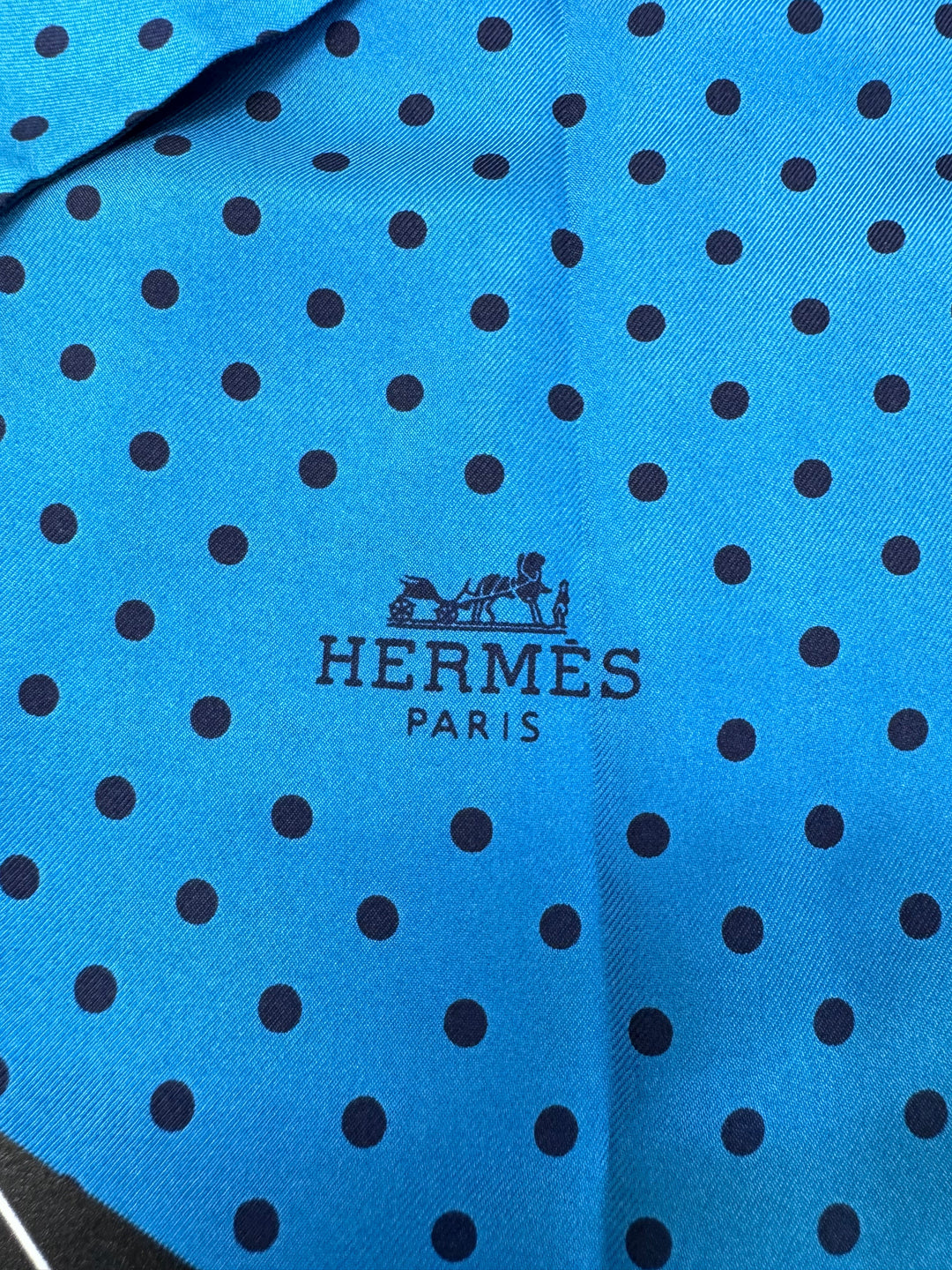 Premium Handmade Hermes Blue Reversible Scarf