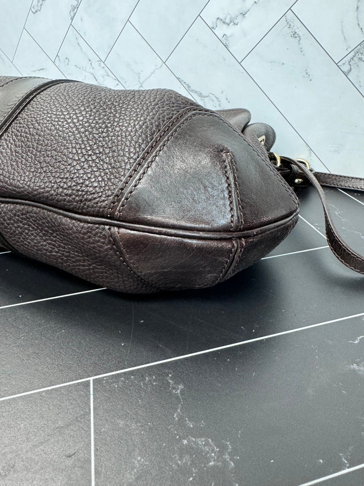 Burberry Brown Leather Hobo 2Way Bag
