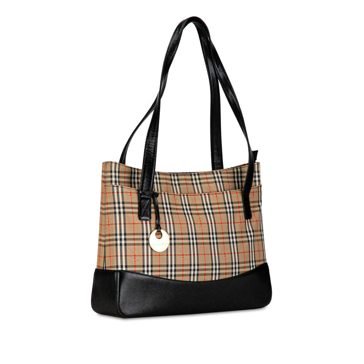 BURBERRY Haymarket Check Tote Bag