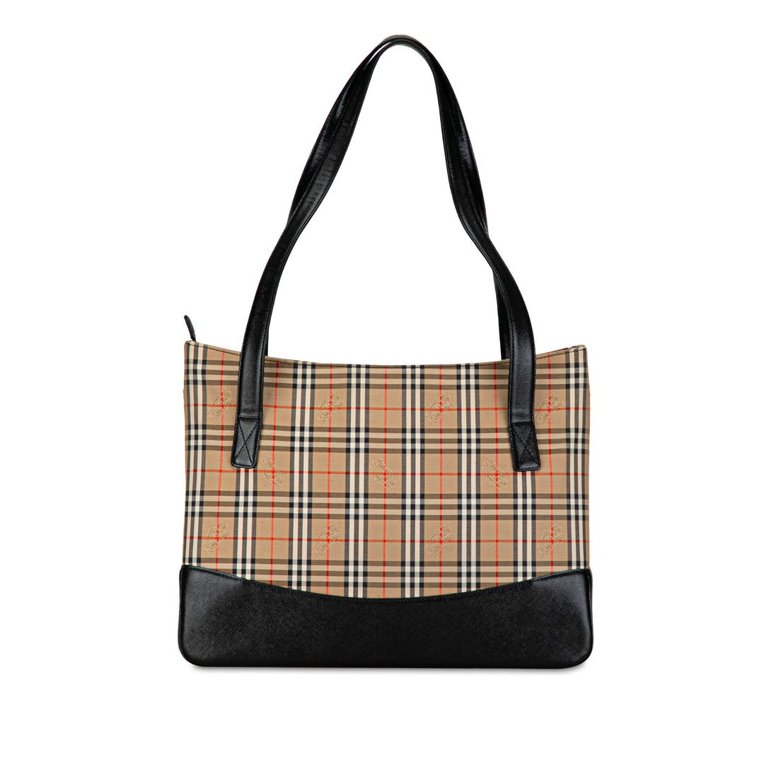 BURBERRY Haymarket Check Tote Bag