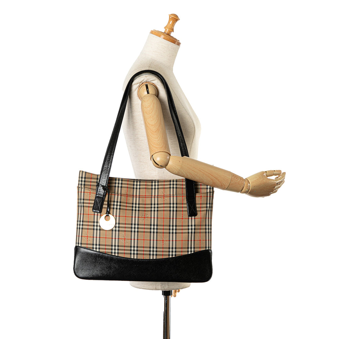 BURBERRY Haymarket Check Tote Bag