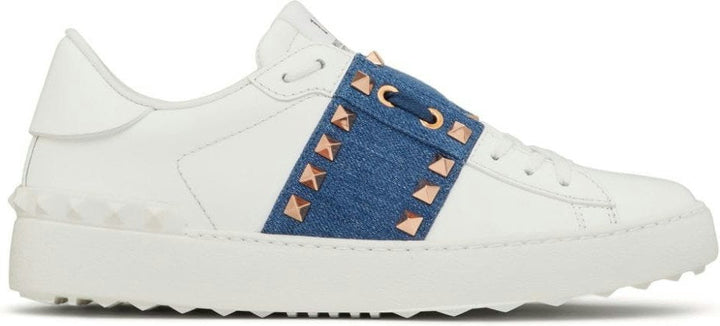ROCKSTUD LEATHER SNEAKERS