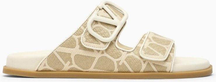 SANDAL TOILE ICONOGRAPHE BEIGE/IVORY