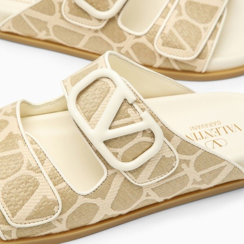SANDAL TOILE ICONOGRAPHE BEIGE/IVORY