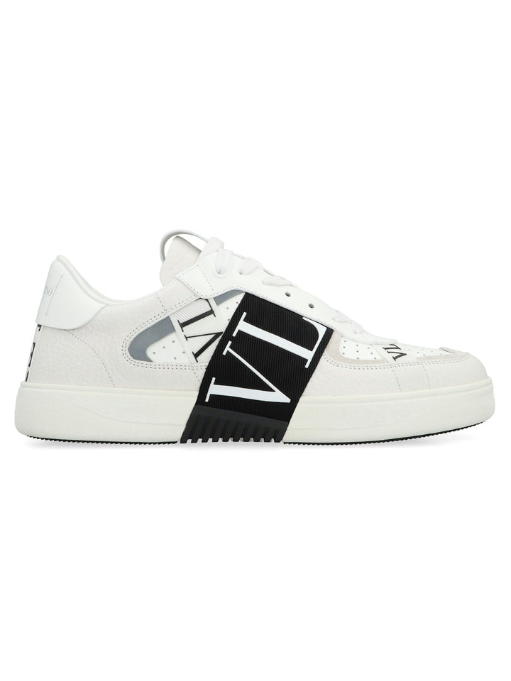 VALENTINO GARAVANI - VL7N LEATHER AND FABRIC LOW-TOP SNEAKERS