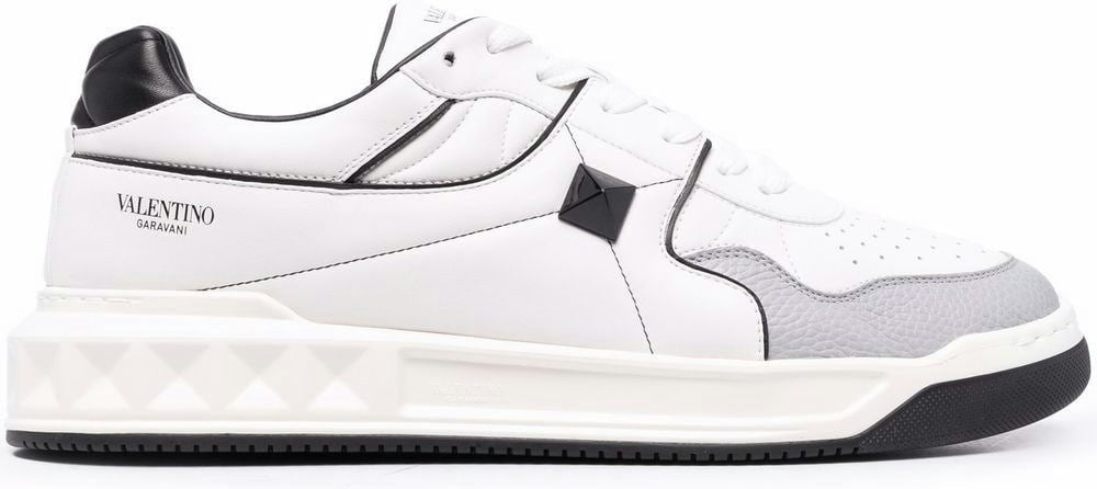 ONE STUD LEATHER SNEAKERS