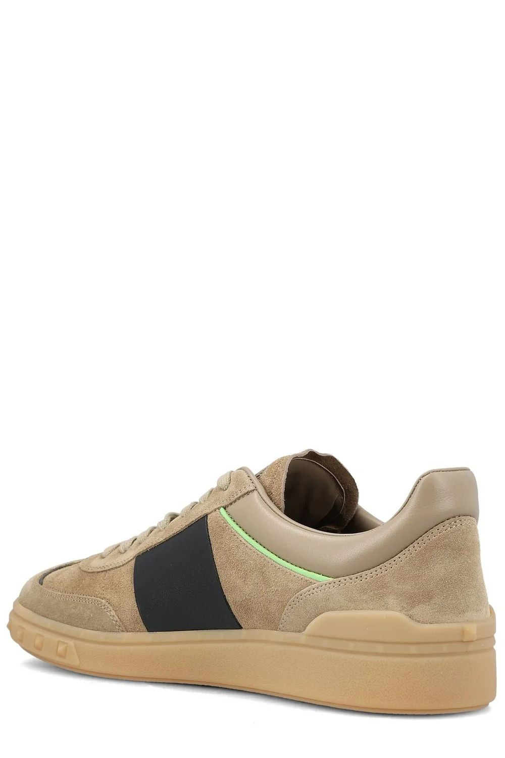 UPVILLAGE BEIGE LEATHER LOW TOP TRAINER