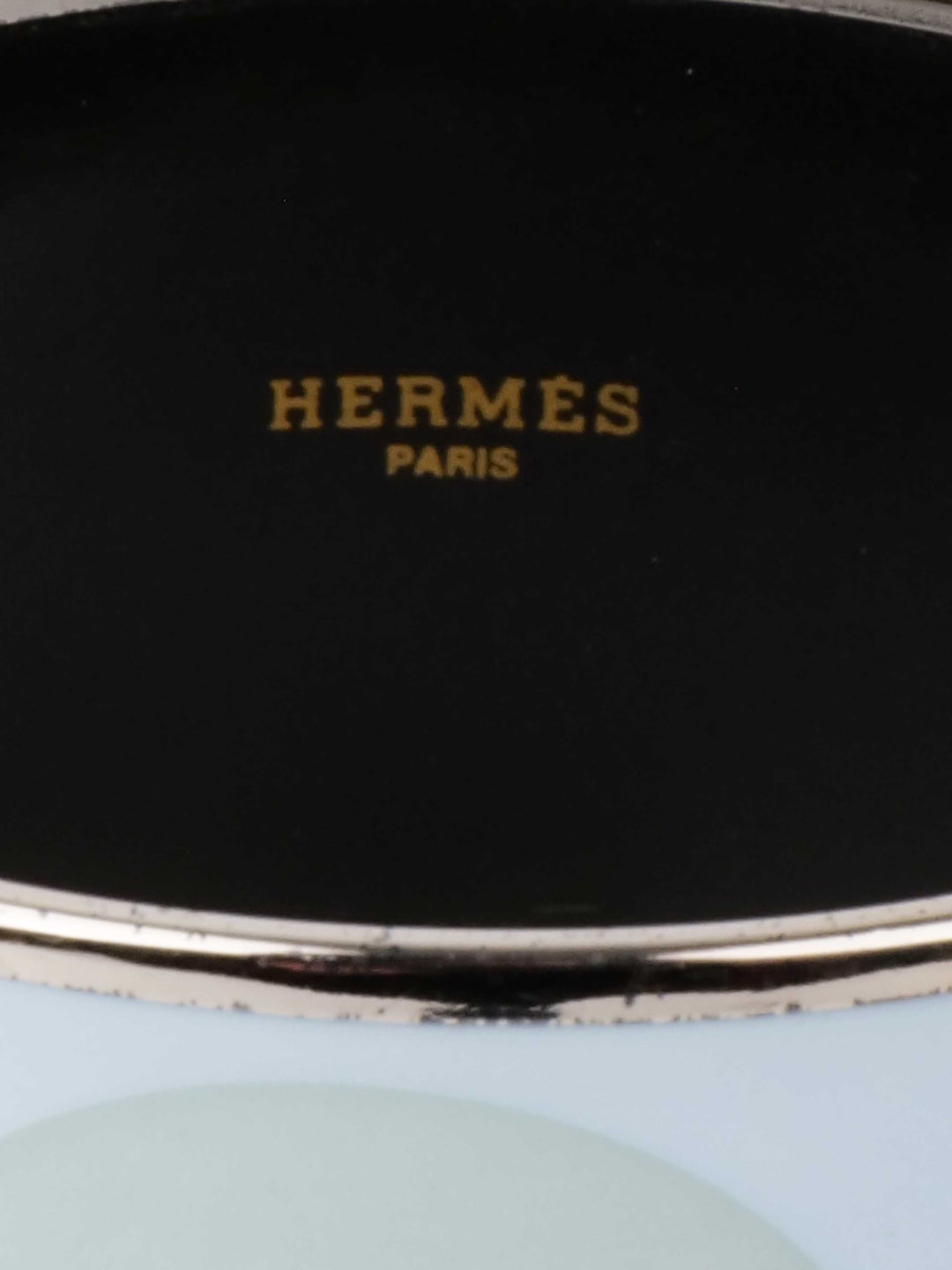 Hermes Light Blue Extra Wide Bangle.