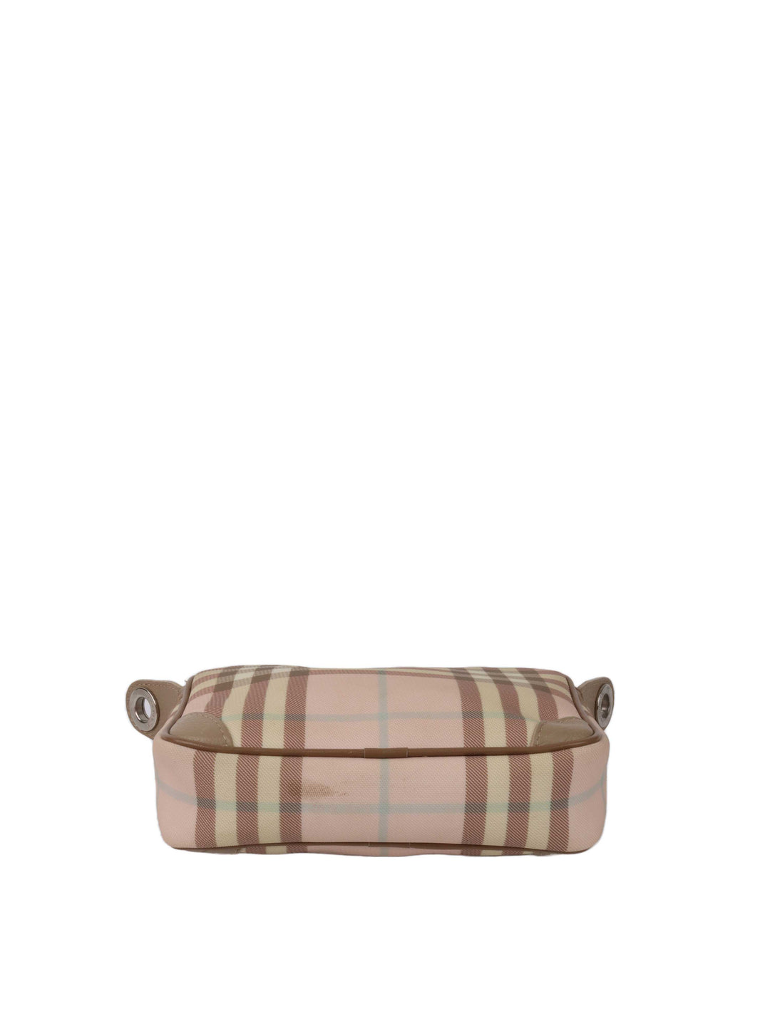 Burberry Mini Pastel Pink Check Camera Bag.