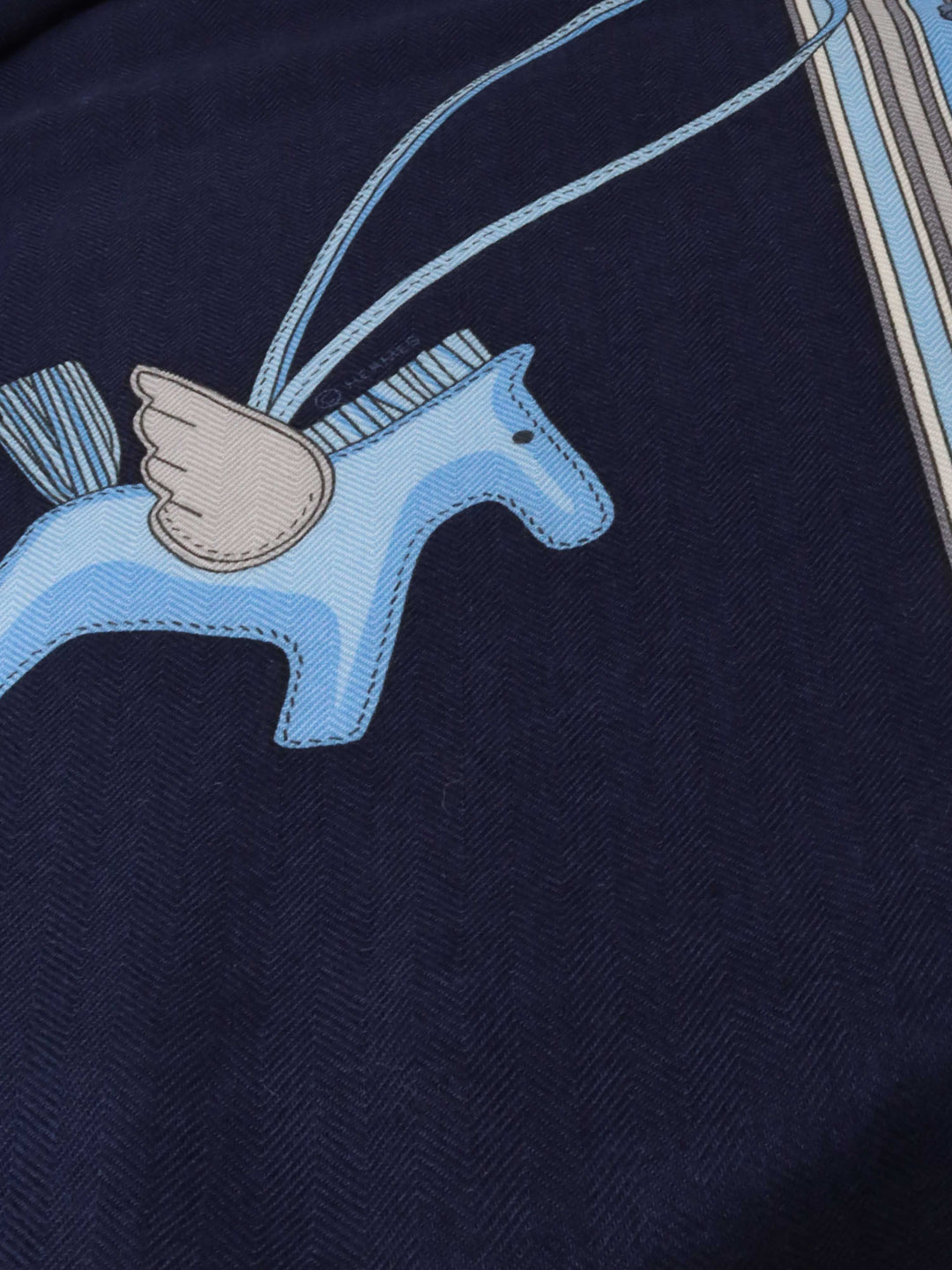 Hermes Et Gris Gris Cashmere Scarf.