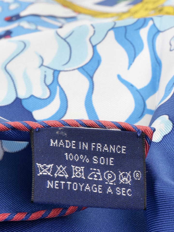 Hermes Blue 90x90cm Scarf.
