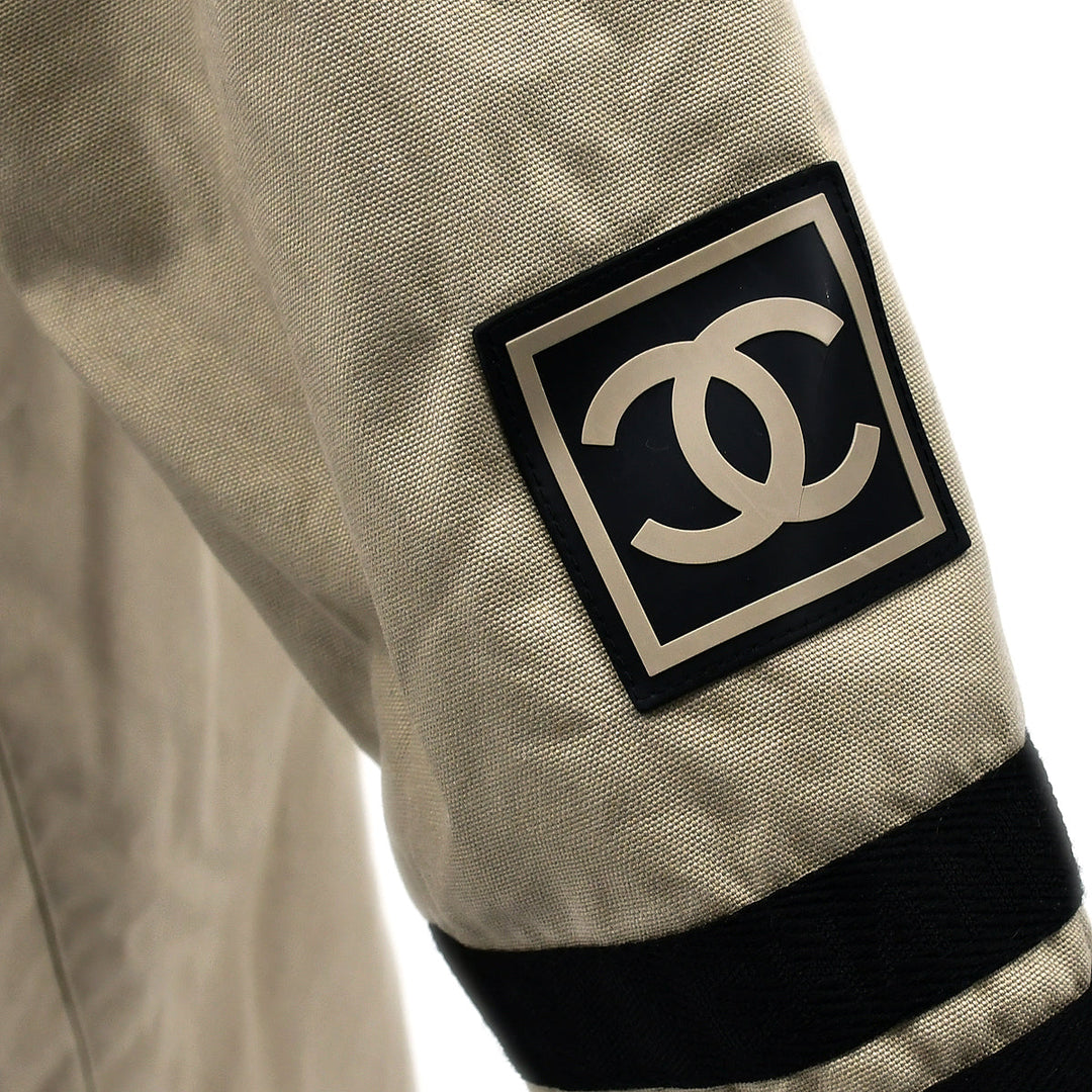 Top Quality Chanel Sport Line Hooded Coat Beige #36