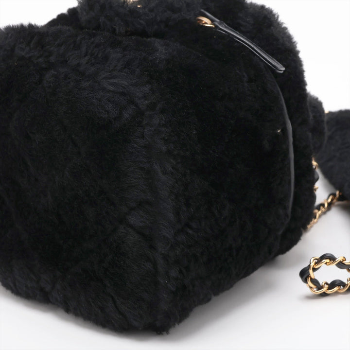 Top Quality Chanel Coco Sealing 2WAY Shoulder Bag Vanity Black G  AS3357