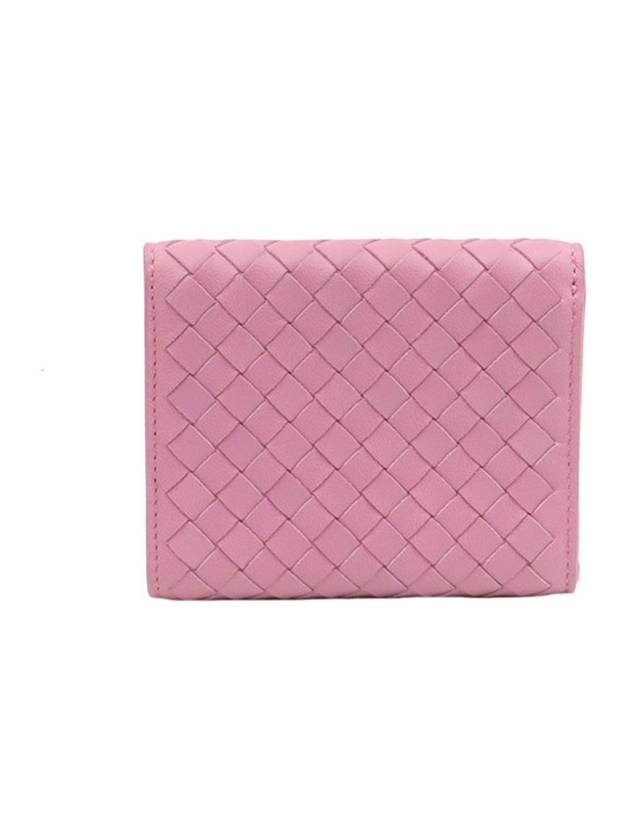 Bottega veneta Pink Intrecciato VN 3 fold folder wallet 493284