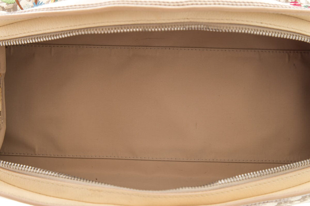 Top quality Dior Cream Monogram Canvas Trotteur Bowling Handbag