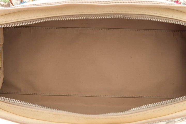 Top quality Dior Cream Monogram Canvas Trotteur Bowling Handbag