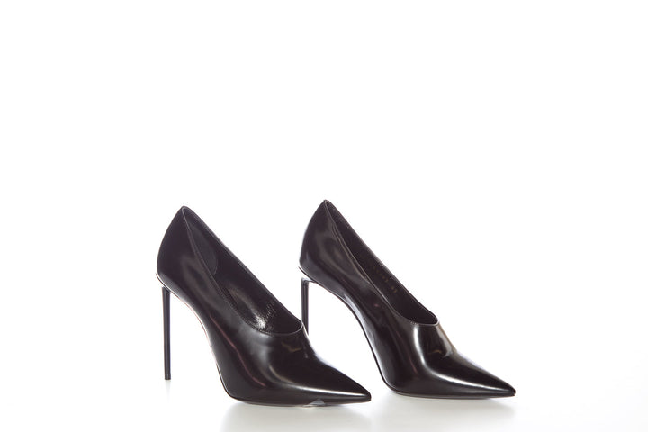 YSL Black Pointed Toe Heels SZ 37