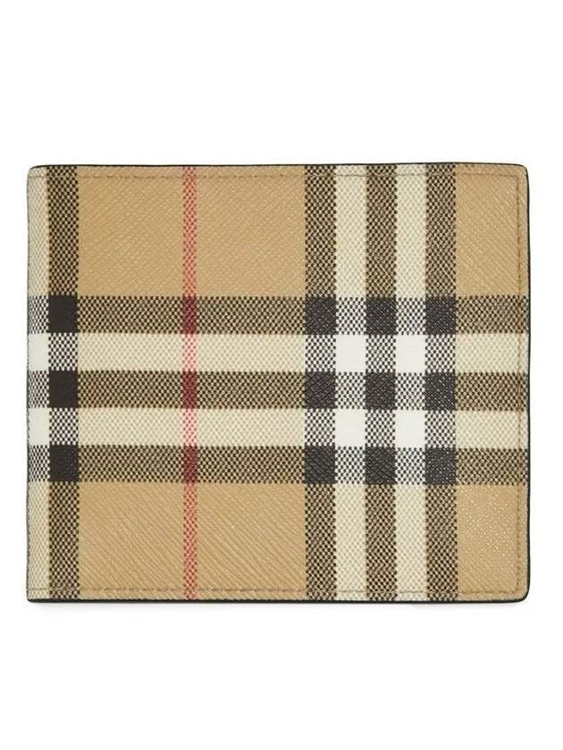 Burberry Vintage Check Half Wallet Beige