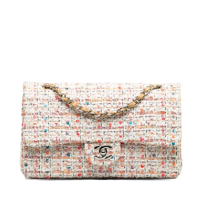 Top Quality Chanel Coco  Chain Shoulder Bag White Multicolor Tweed  Chanel
