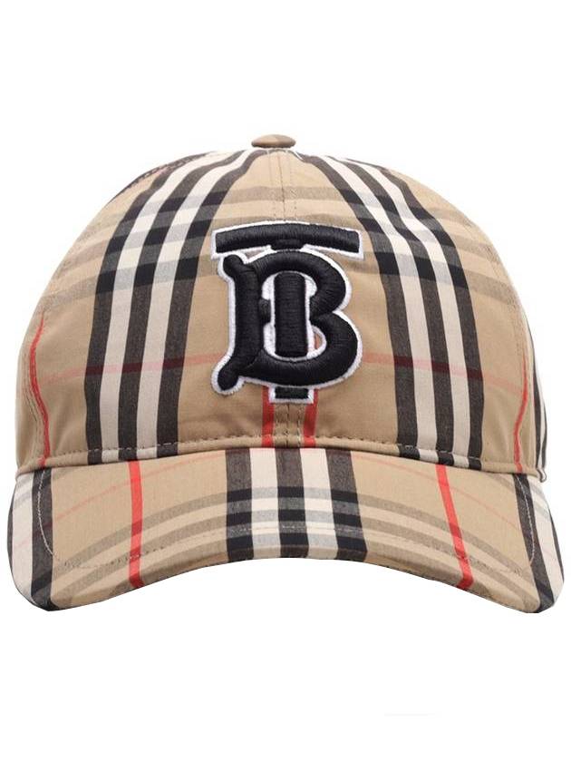 Burberry Vintage Check Motif Ball Cap Beige
