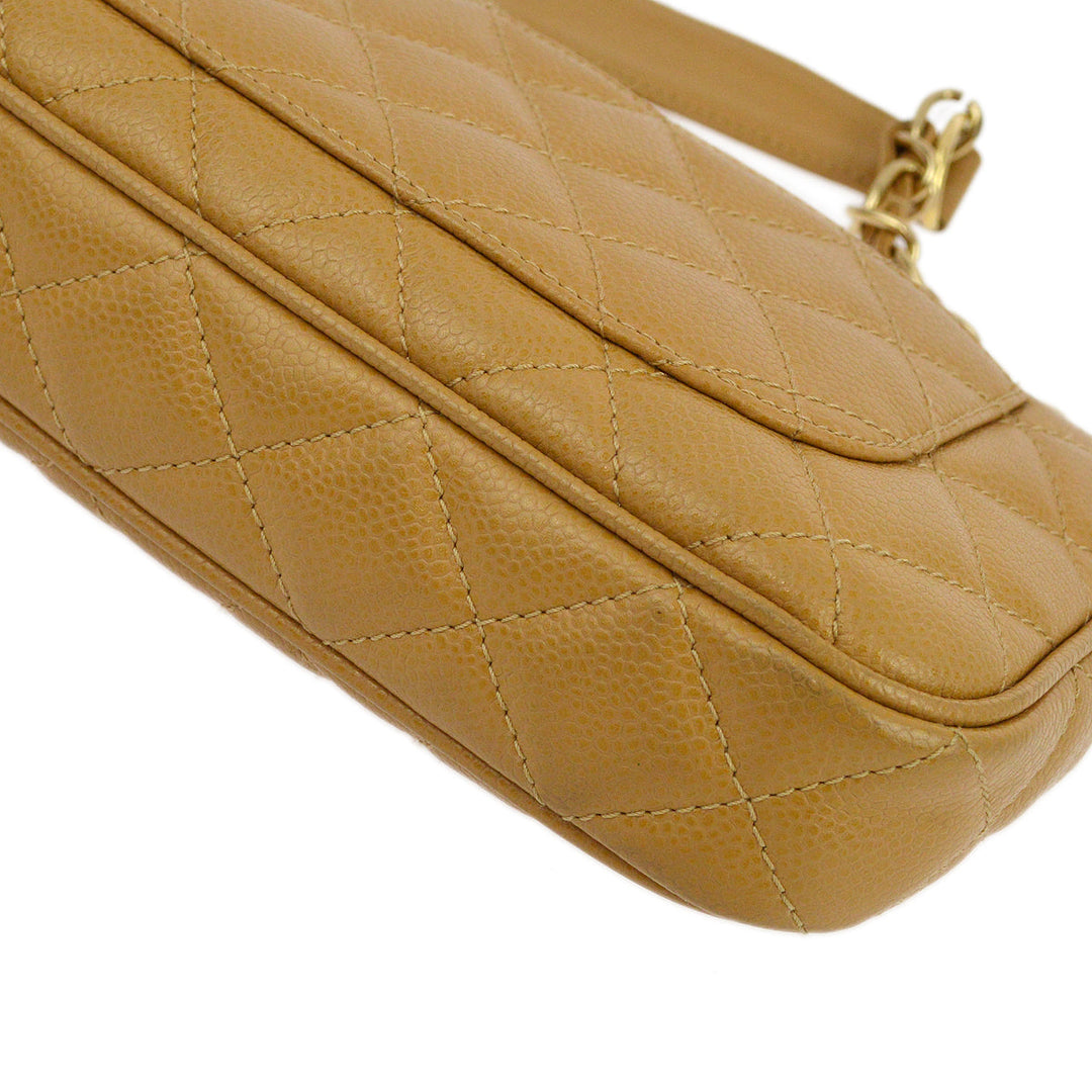Top Quality Chanel Beige Caviar Hobo Chain Handbag