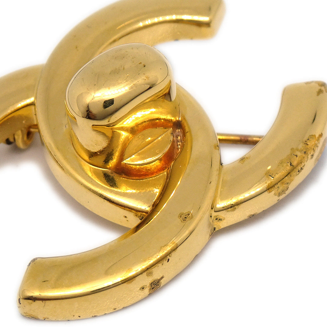 Top Quality Chanel CC Charm Brooch Pin Corsage Gold 96A