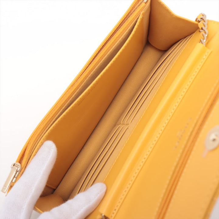 Top Quality Chanel Wallet on Chain in Patent Yellow