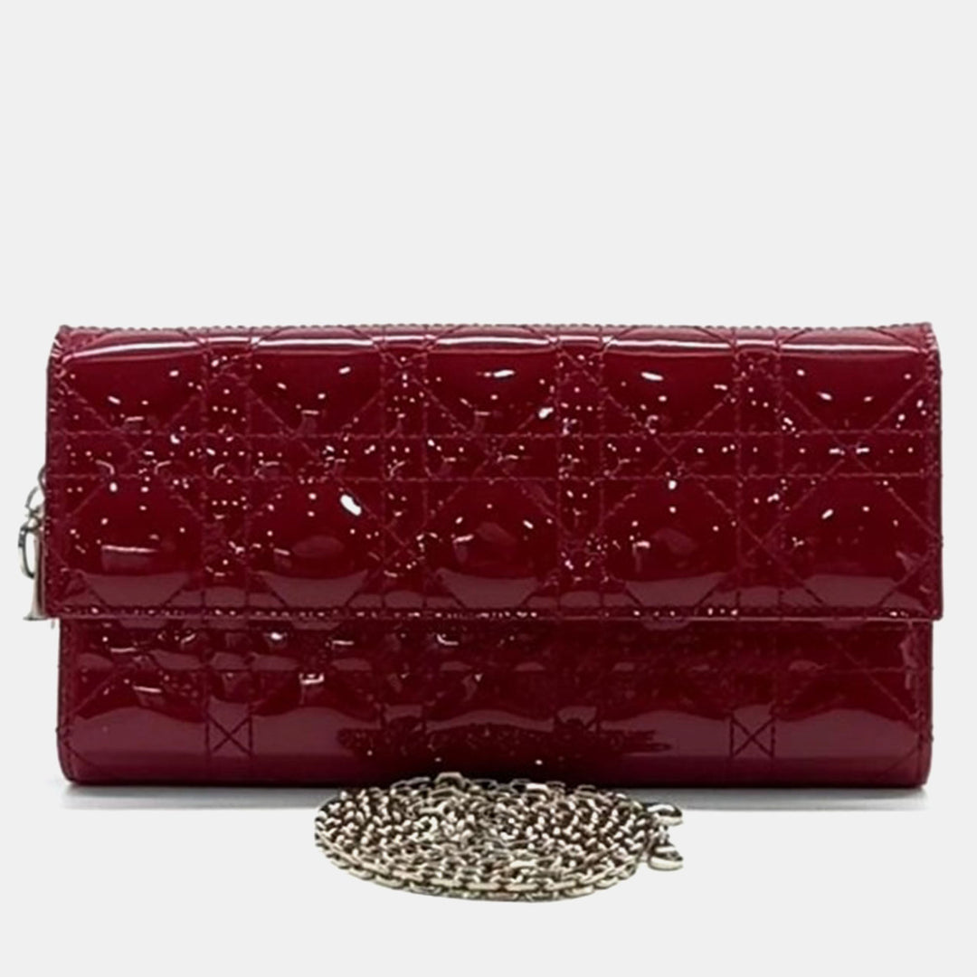 Top quality Dior Christian Patent Cannage Clutch