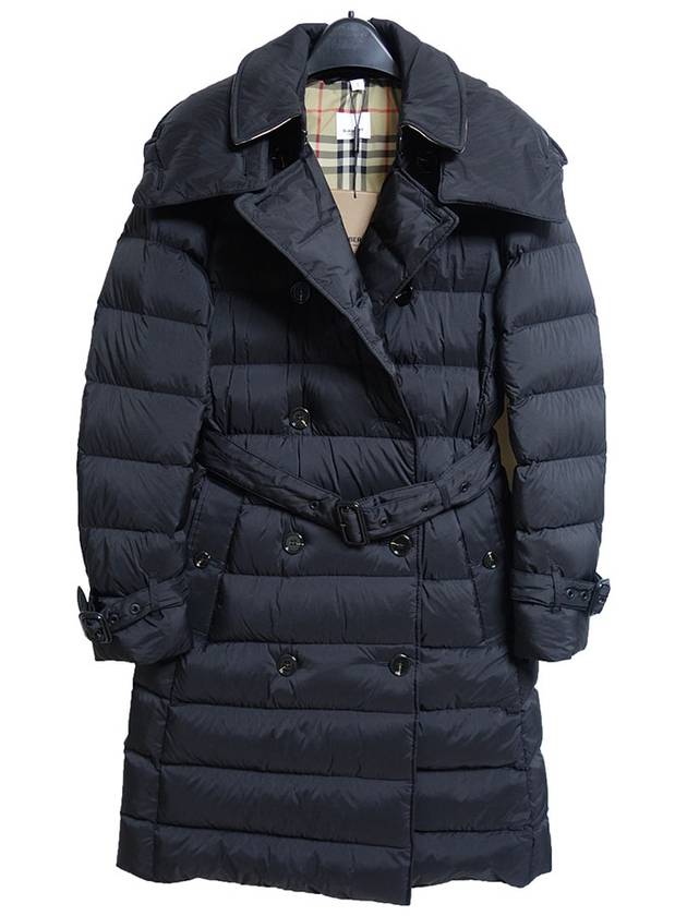 Burberry WoMen's Double Breasted Hooded Padded Black