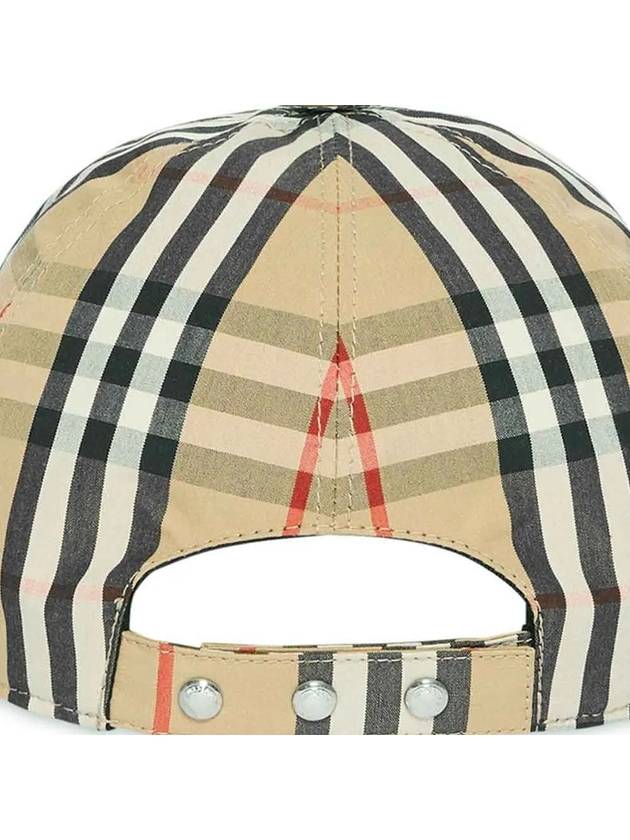 Burberry Vintage Check Motif Ball Cap Beige
