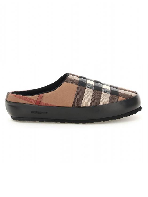 Burberry House Check Flat Slippers Brown