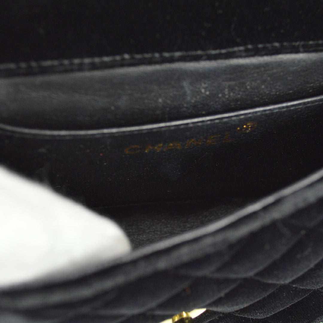 Top Quality Chanel 1994-1996 Black Velvet Classic Flap Micro Handbag