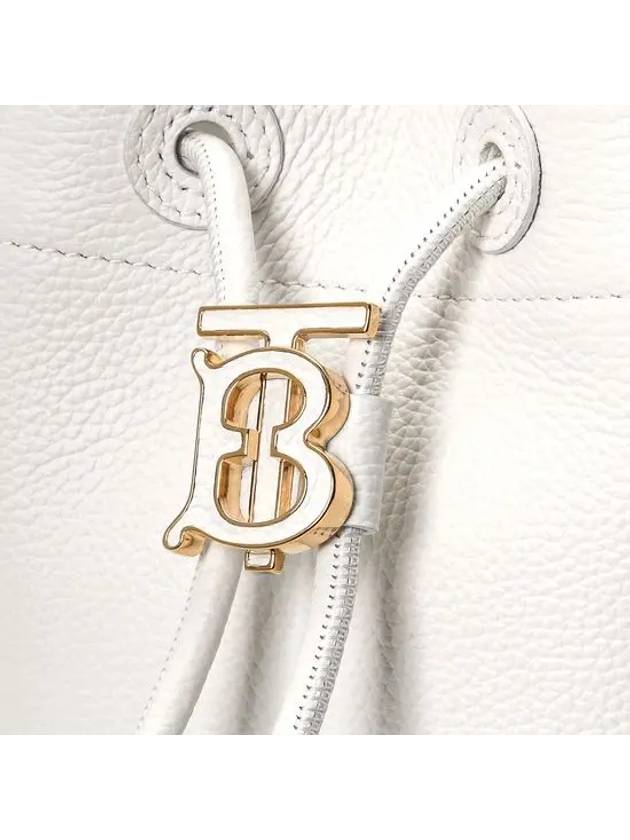 Burberry Mini TB Bucket Bag White