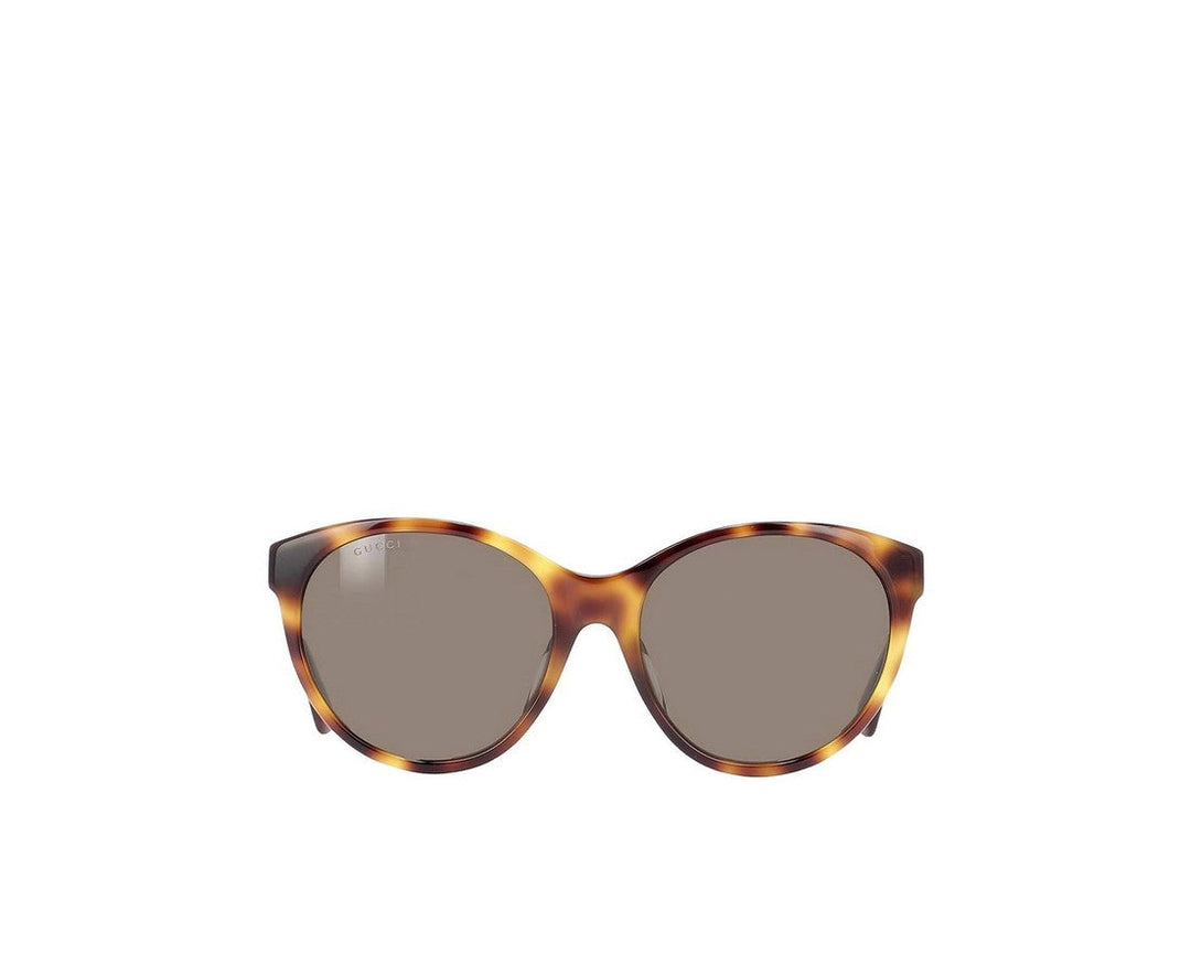 Gucci Women's Havana Oversize Acetate Sunglasses Crystal Logo