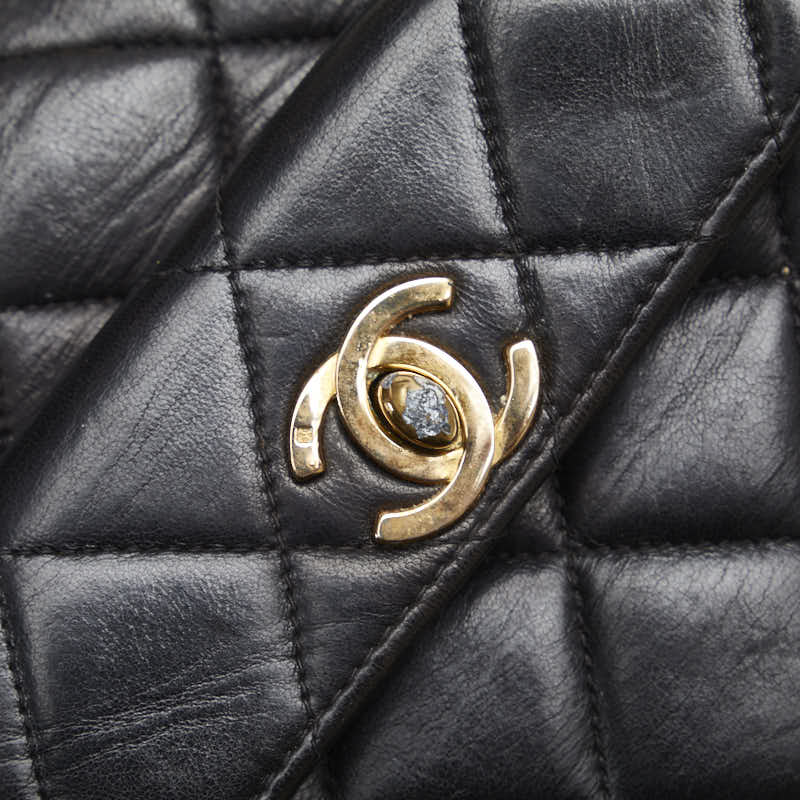 Top Quality Chanel Vintage Backpack in Lambskin Leather Black Quilted