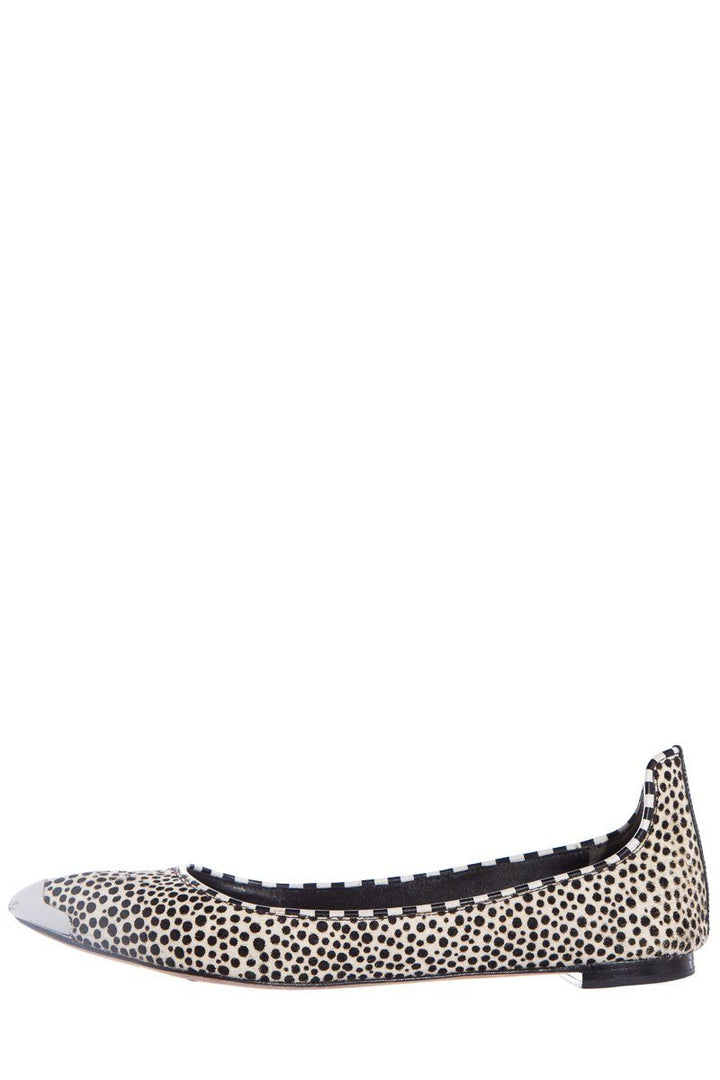 Brian Atwood Black & White Polka Dot Pointed-Toe Flats SZ 7.5