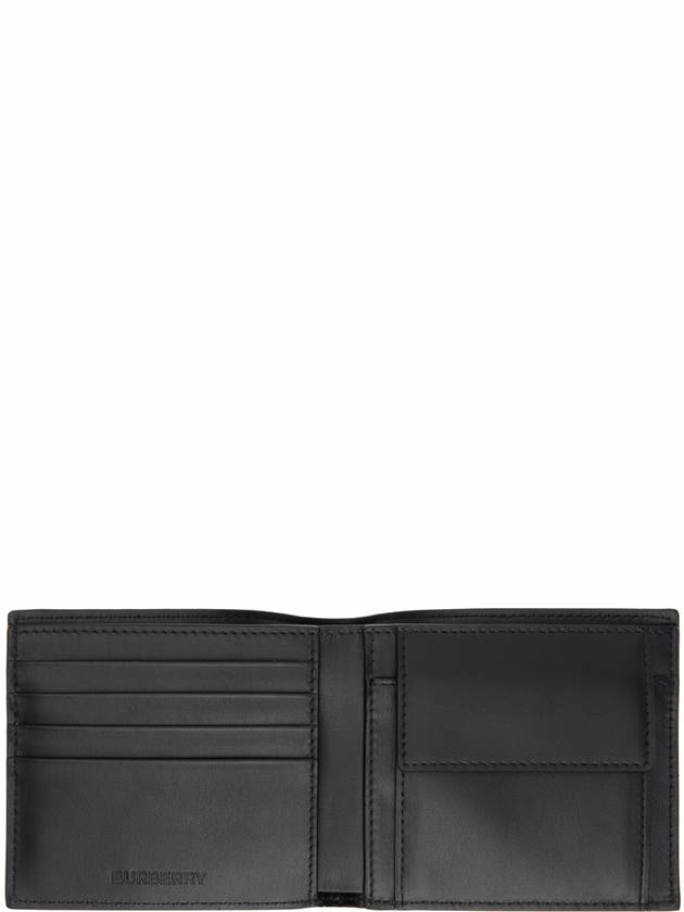 Burberry Vintage Check Logo Half Wallet Charcoal