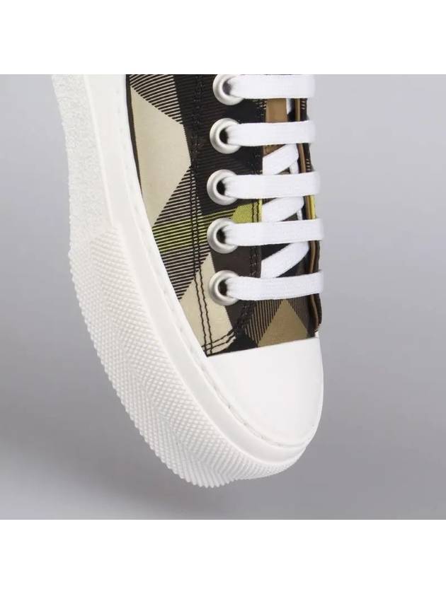 Top Quality Burberry ExaGGerated Check Cotton Low Top Sneakers