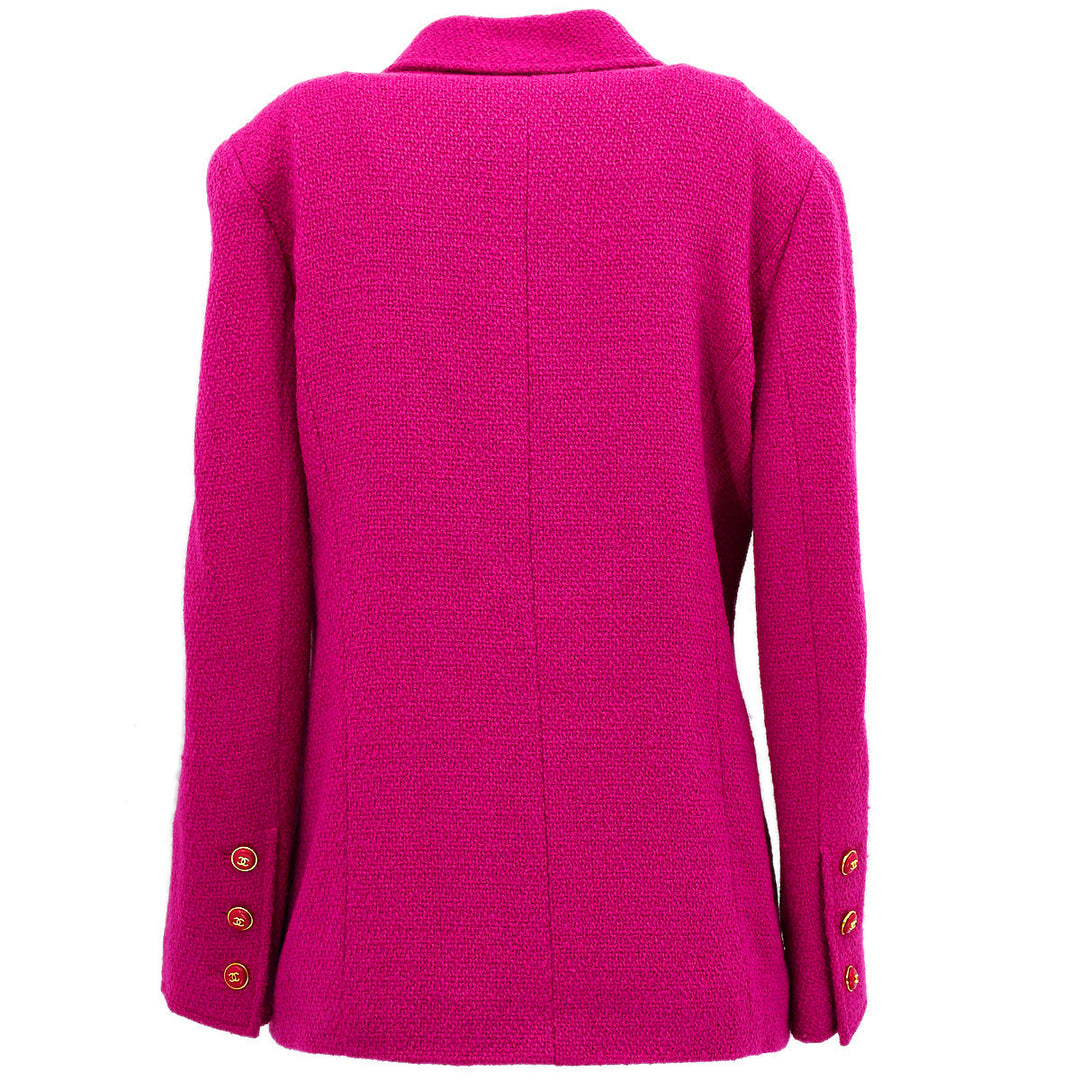 Top Quality Chanel Double Breasted Jacket Pink 95A #40