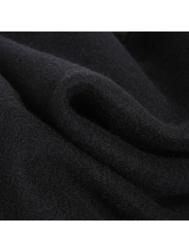 Burberry Lettering Embroidered Hoodie Black