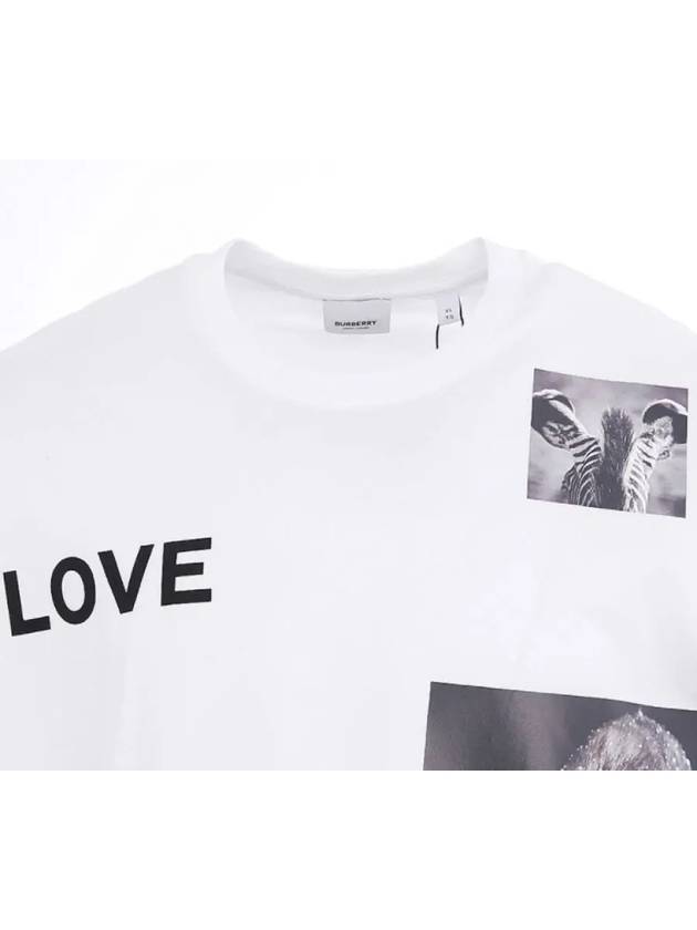 Burberry Men's Alphabet Print Long Sleeve T-Shirt White