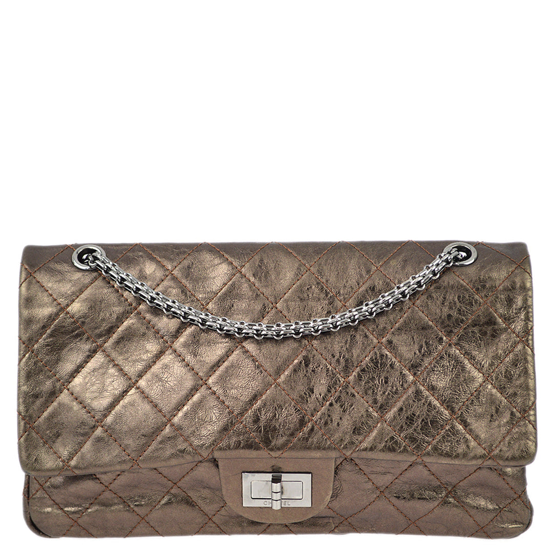 Top Quality Chanel Brown Lambskin 2.55 Classic Double Flap Shoulder Bag