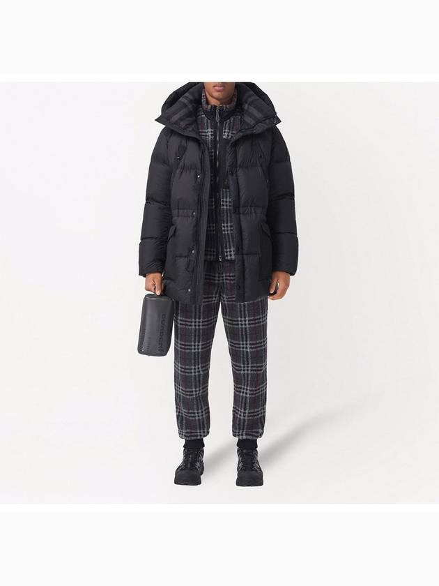 Burberry Logo Applique Nylon Puffer Coat Black